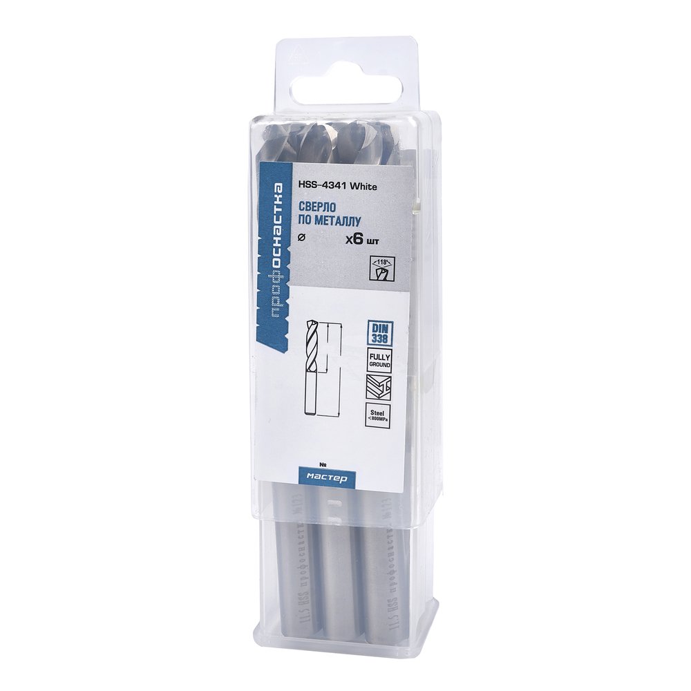 Сверло по металлу Профоснастка 11 мм HSS-G 4341/118 DIN 338., 6 шт., №118 30101118