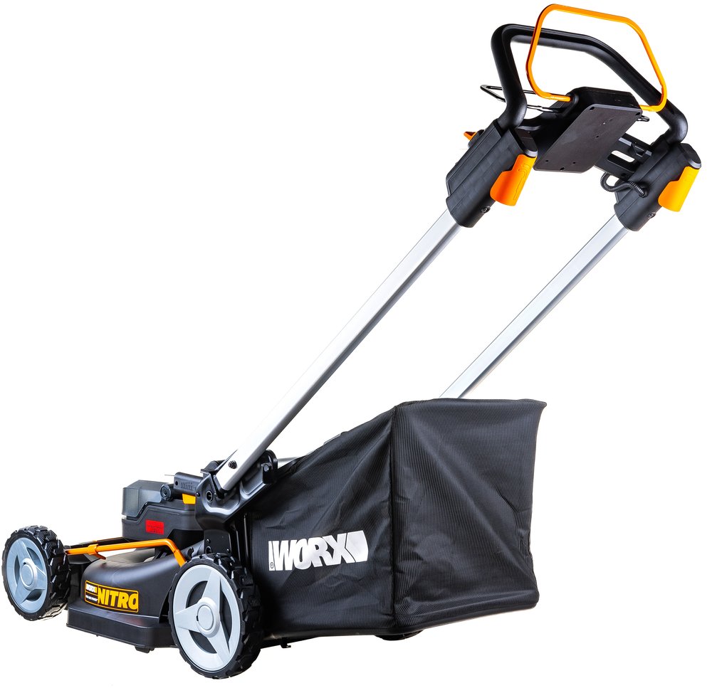 Аккумуляторная самоходная газонокосилка WORX 40 В, АКБ 4 А*ч х2, ЗУ 2А х2 WG749E