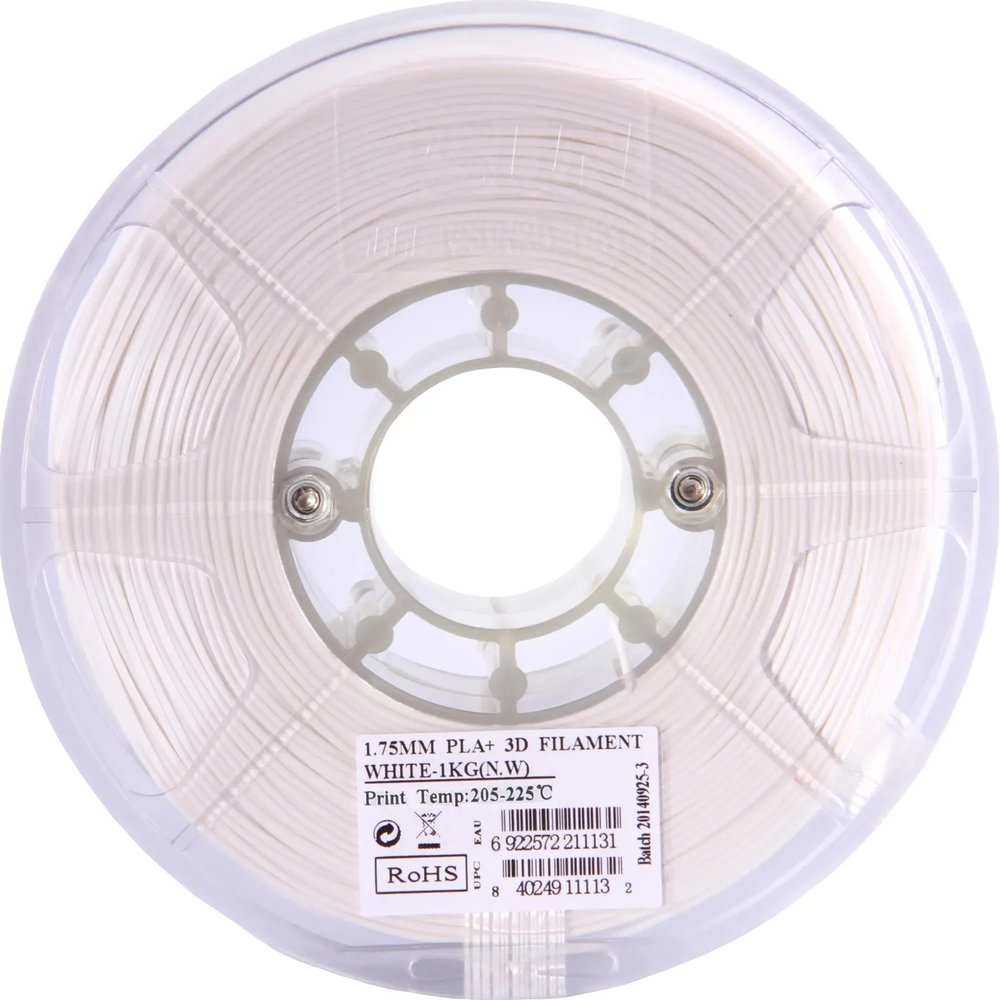 Пластик PLA+ ESUN 1.75 мм 1кг, белая (PLA+175W1)