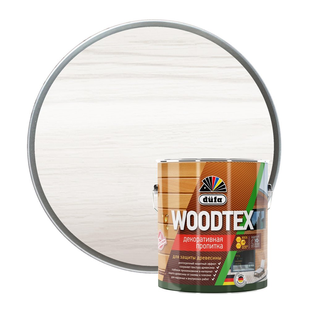 Пропитка Dufa Wood Tex белая, 3 л Н0000006093