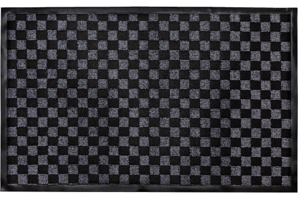 Входной ворсовый влаго-грязезащитный коврик ComeForte жаккард ромб 90x150 Серый HP-3622
