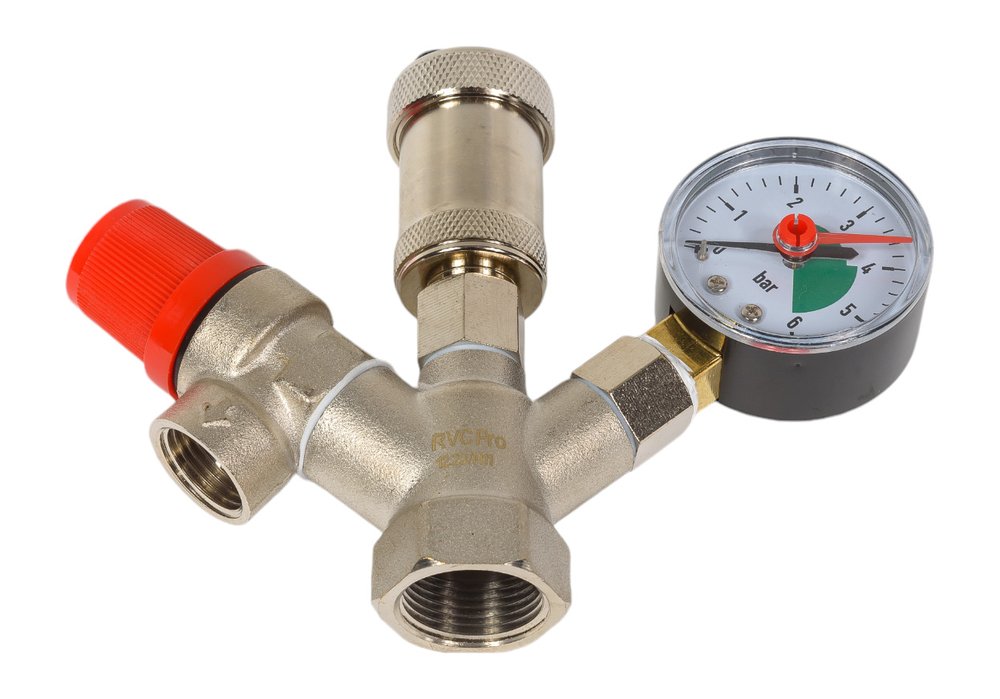 Группа безопасности Rvc COMPACT 3/4 (клапан 1,5 Bar) никелированная 13621
