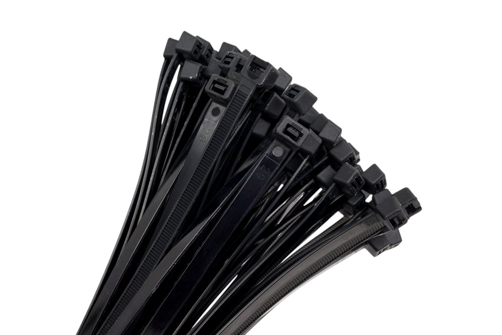 Нейлоновые стяжки Fortisflex НСС EasyFix 8x350 мм, черный, 100 шт. 89926