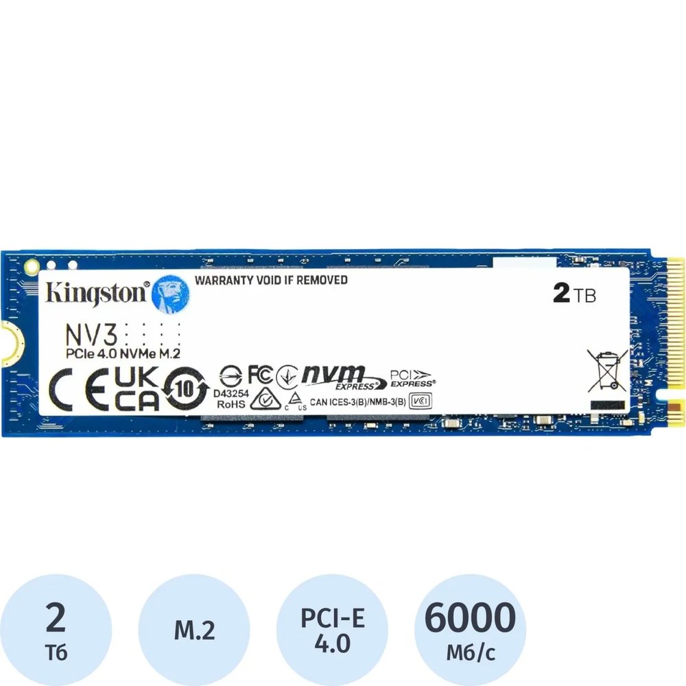SSD накопитель Kingston NV3 2TB M.2 Pci-E4x4(SNV3S/2000G)