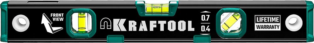Магнитный уровень KRAFTOOL с зеркальным глазком, 400 мм 34785-40