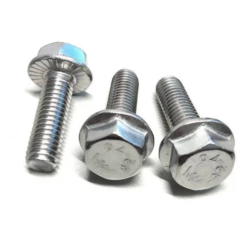 Болт DINFIX DIN 6921 с шестигранной головкой с фланцем с зазубринами 6x40 А2 нержав. сталь (50 шт) 00-0004103