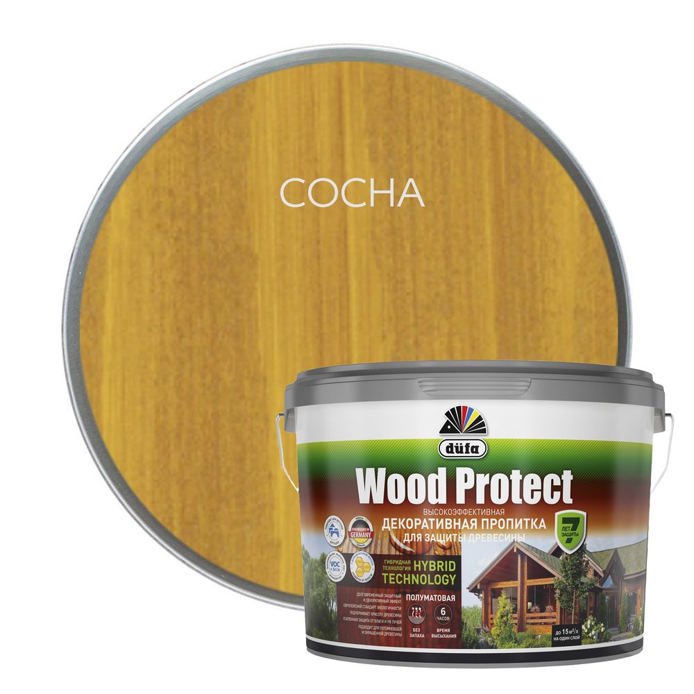 Пропитка Dufa WOOD PROTECT сосна, 9 л МП00-011083