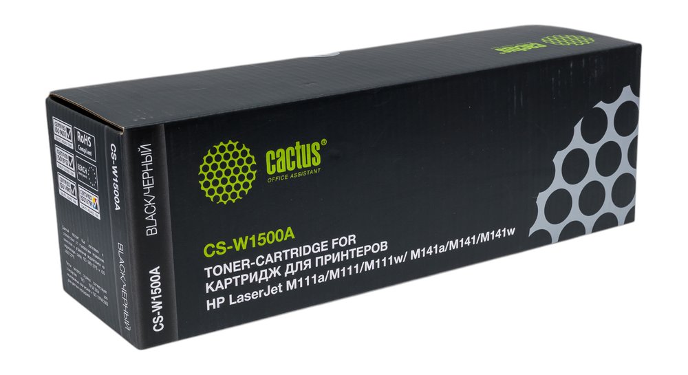 Лазерный картридж Cactus CS-W1500A W1500A черный, 975 страниц, для HP LaserJet M111a/M111w/MFP M141a/M14 1930313