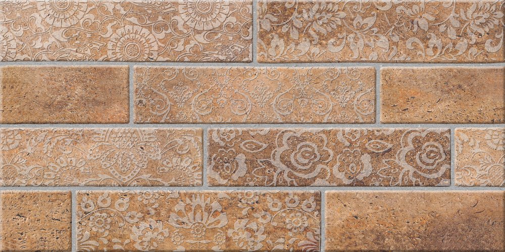 Плитка-декор Beryoza Ceramica Брик 1 коричневый, 300x600x9 мм, 9 шт. ТГ-00004058