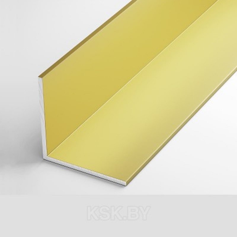 Уголок алюминиевый Valcomp k-2 decor 18x19x3000 мм, цвет анодированное золото 2202028