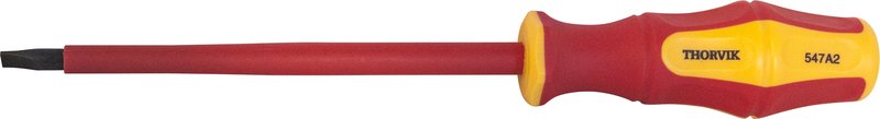 Шлицевая диэлектрическая отвертка THORVIK SDLI512 VDE 1000 v SL5.5x125 мм 52174