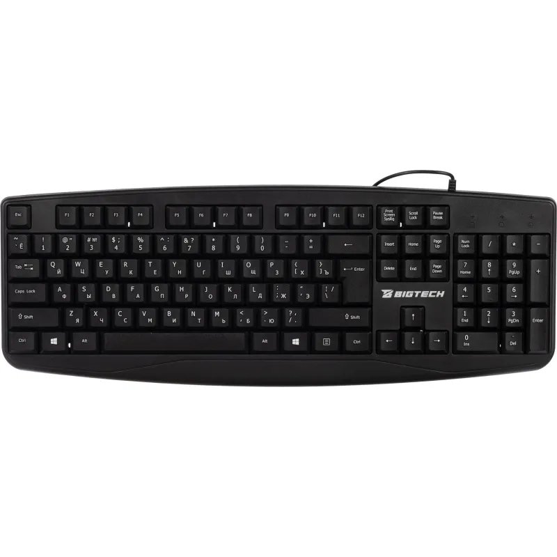 Клавиатура E-KB721 черная, USB, 104кн BT-JKB-003/E-KB721