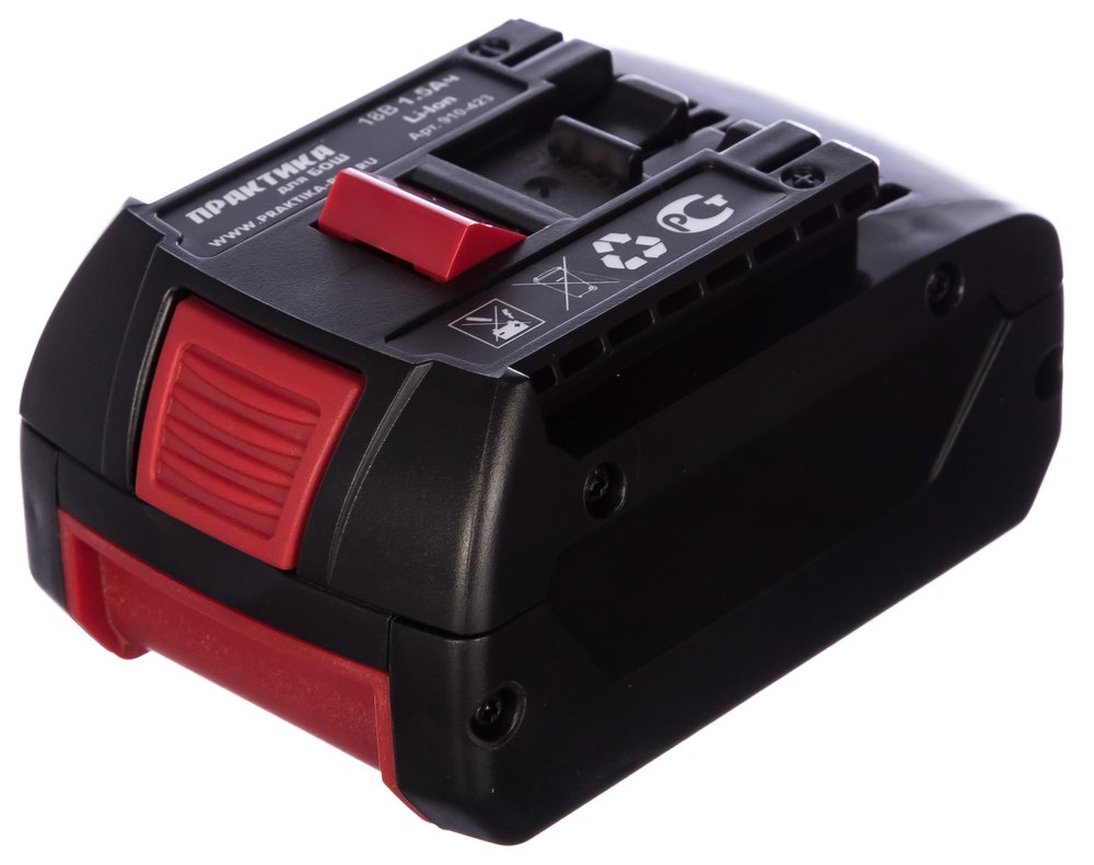 Аккумулятор для BOSCH 18 В, 1.5 Ач, Li-ION, блистер ПРАКТИКА 910-423