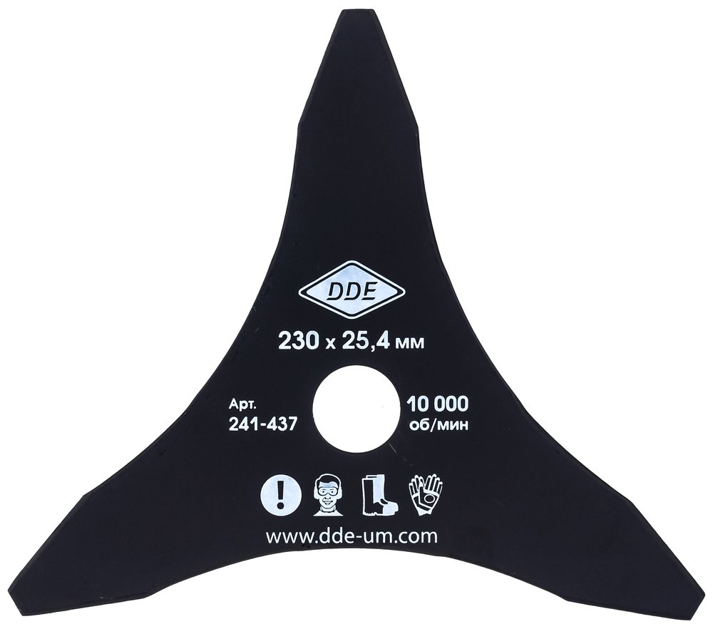 Диск DAGGER CUT (230х25.4/20 мм, 3-х лопастной) для триммеров DDE 241-437