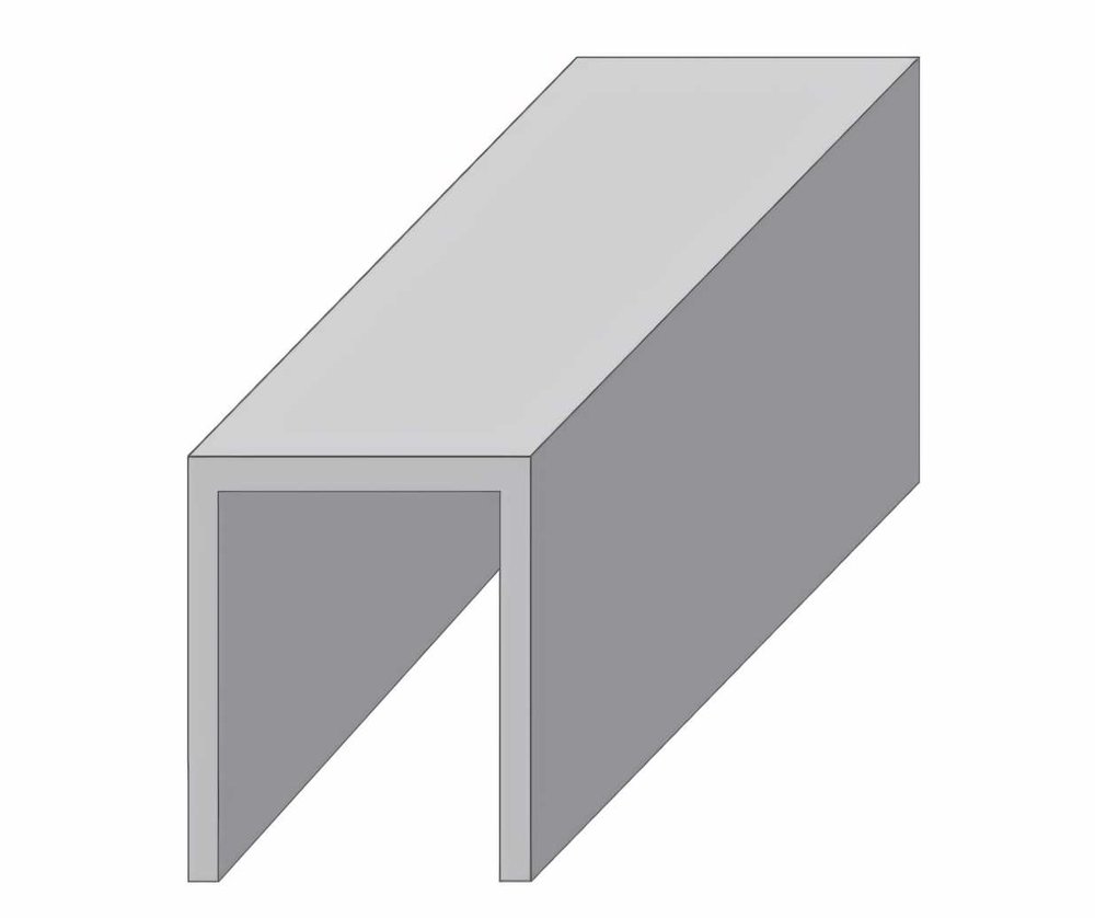 Нижняя направляющая для раздвижных дверей N4 Palladium 1 метр 12144