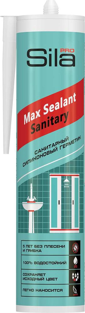 Силиконовый санитарный герметик Sila (T) PRO Max Sealant, бесцветный, 280 мл SS2805
