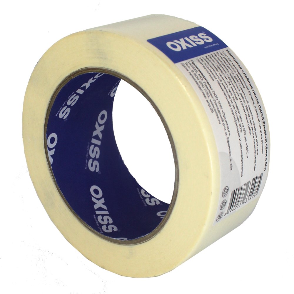 Малярная клейкая лента Oxiss Premium 48мм х 50м 4640277633639