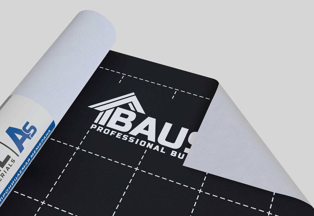 Диффузионная трехслойная мембрана Baustill AS 160 1.6х43.75, 70 м2 СТО 96891647-016-2023 4604692001015