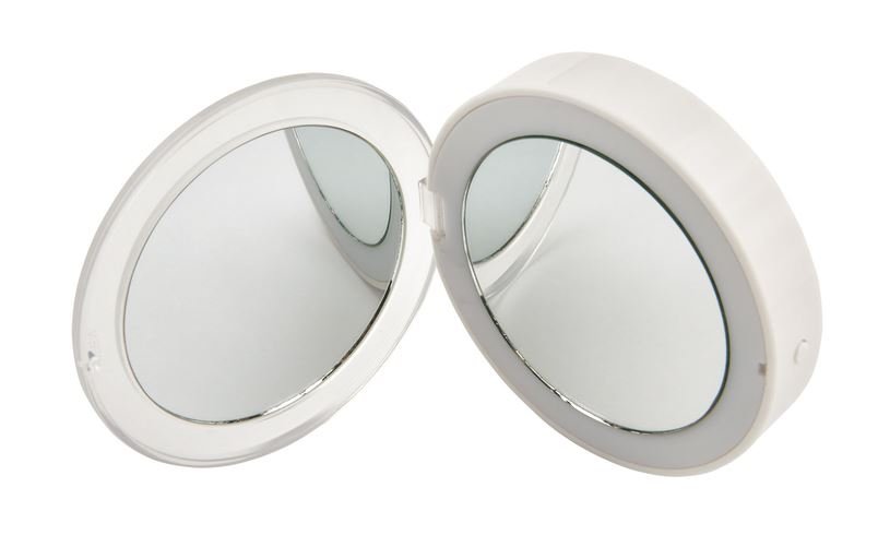 Карманное зеркало с подсветкой Uniel 2AAA WHITE ULK-F70 UL-00007510