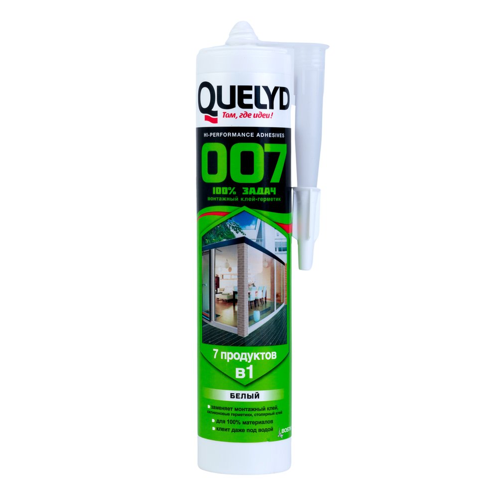 Универсальный клей-герметик Quelyd 007 белый, 280 мл 50035122