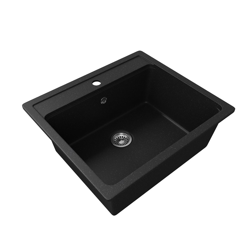 Кухонная мойка Teymi Helmi 57x50, черная матовая T120107 ЦБ-00266890