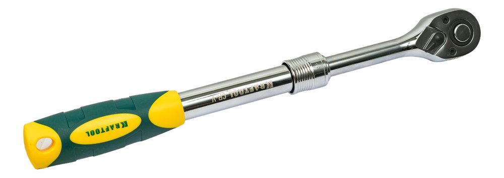 Телескопическая трещотка для торцевых головок Kraftool PRO Сr-V сталь, 72 зубца, 1/2 27798-1/2