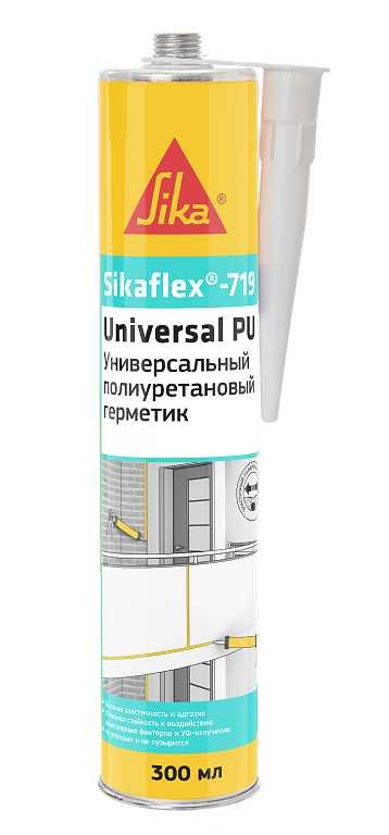 Универсальный эластичный полиуретановый герметик SIKA Flex-719 Universal PU чёрный Картридж 300мл. 754135