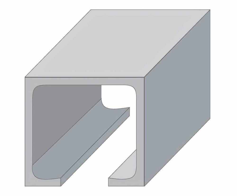 Верхняя направляющая для раздвижных дверей N1 Palladium 2 метра 12053