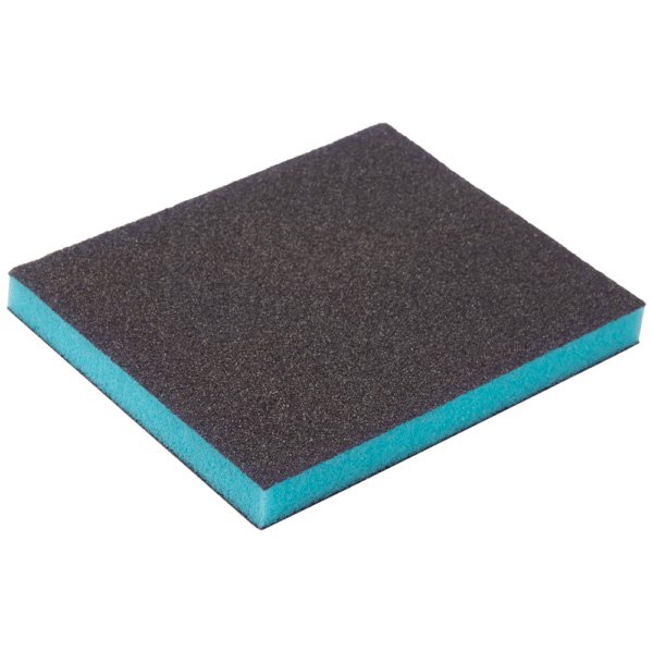 Губка шлифовальная 2-х сторонняя на мягкой полиуретановой основе Sponge Pads Blue 120x98x13 мм, P240 Hanko sp-pad_bl120981324