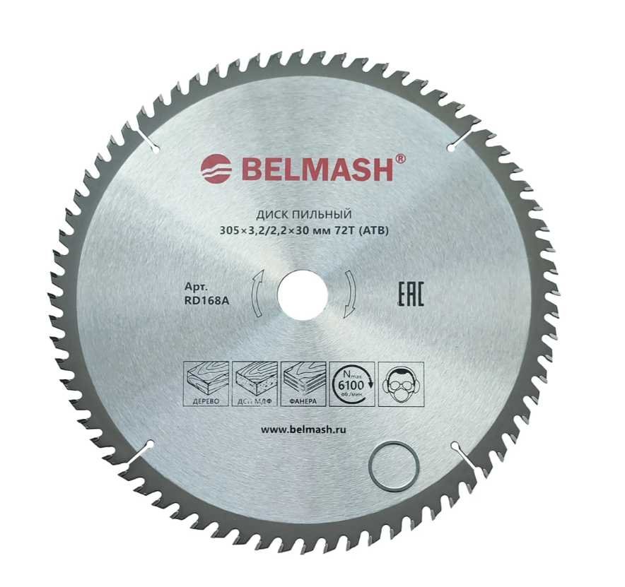 Диск пильный 305x3.2/2.2x30 мм, 72T Белмаш RD168A