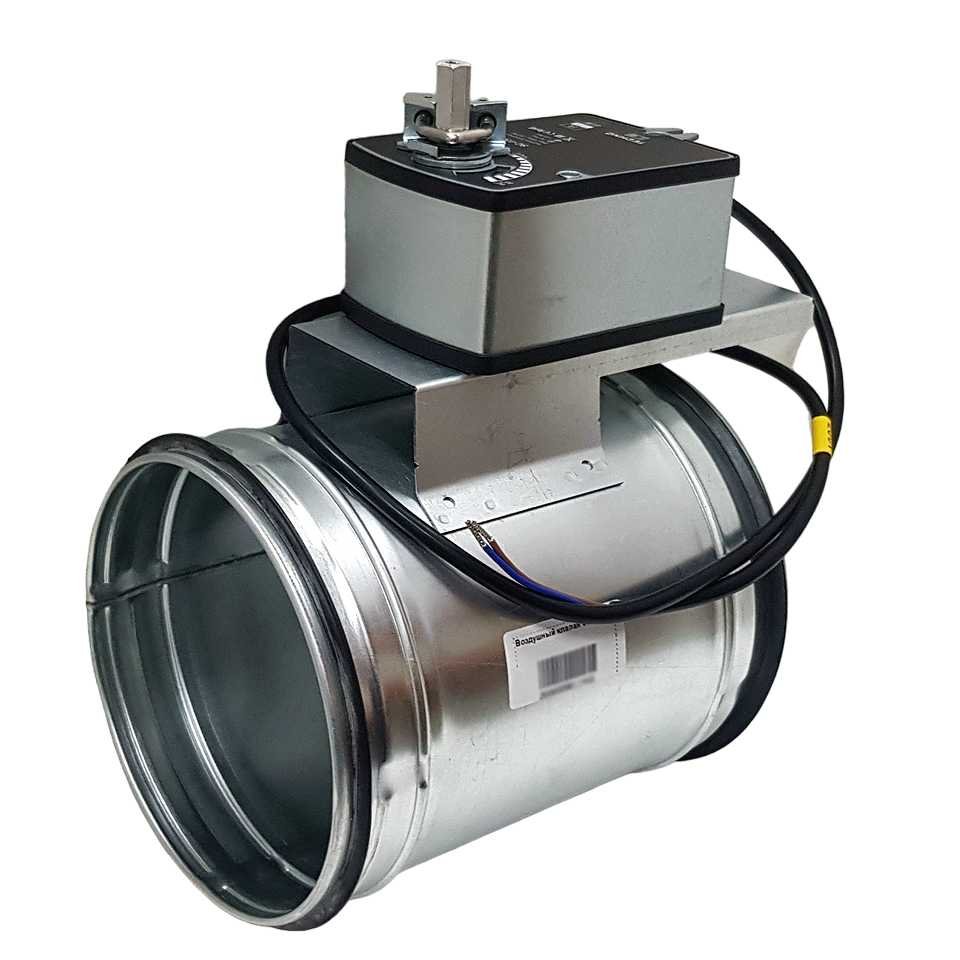 Заслонка регулирующая круглая TKD160-SC-03DN/230V 160 мм с электроприводом 3Нм, 220В, управление открыто/закрыто с возвратной пружиной TECHNO 550163
