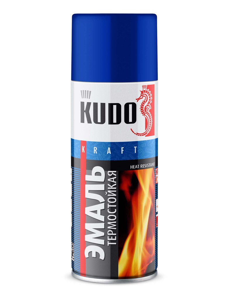 Эмаль термостойкая KUDO синяя KU-5004