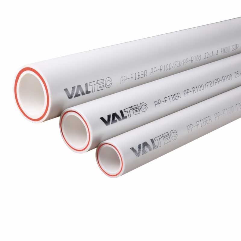 Труба Valtec PP-FIBER арм. стекл., 1 шт PN 20, 20 MM /белый/ (4м) VTp.700.FB20.20