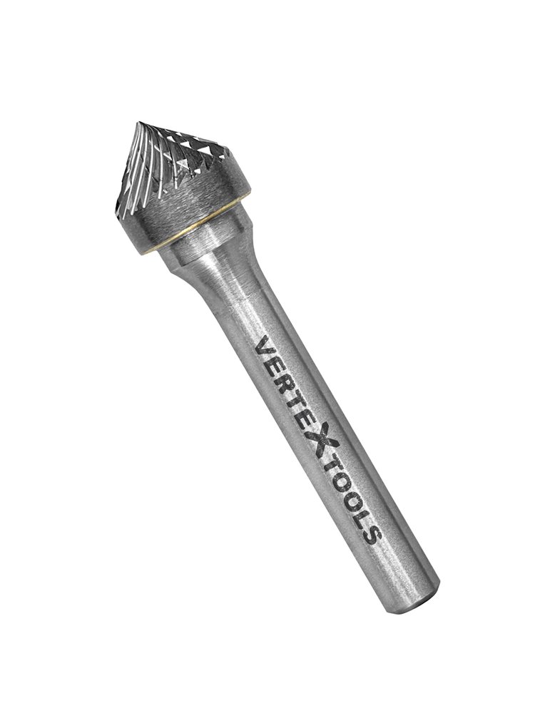 Бор-фреза по металлу твердосплавная, зенкер 90 град., тип K, 12 мм vertextools 3648-12