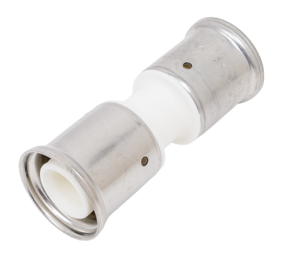 Муфта Henco ПВДФ пресс белая, 26x26 HE 15PKW-2626
