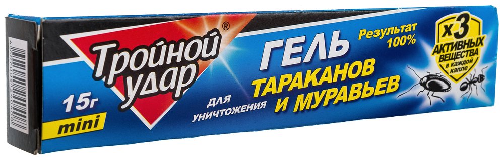 Гель от тараканов Домовой Прошка ТРОЙНОЙ шприц 15 г 21967