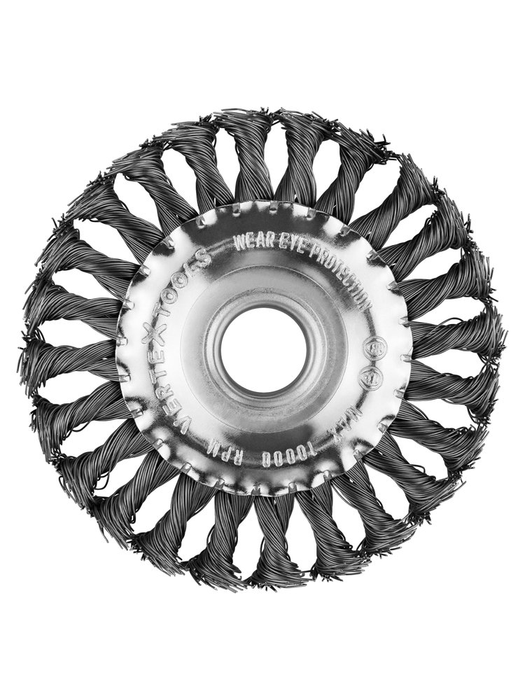 Щетка плоская (125х22 мм, крученая проволока) для УШМ vertextools 12100-125
