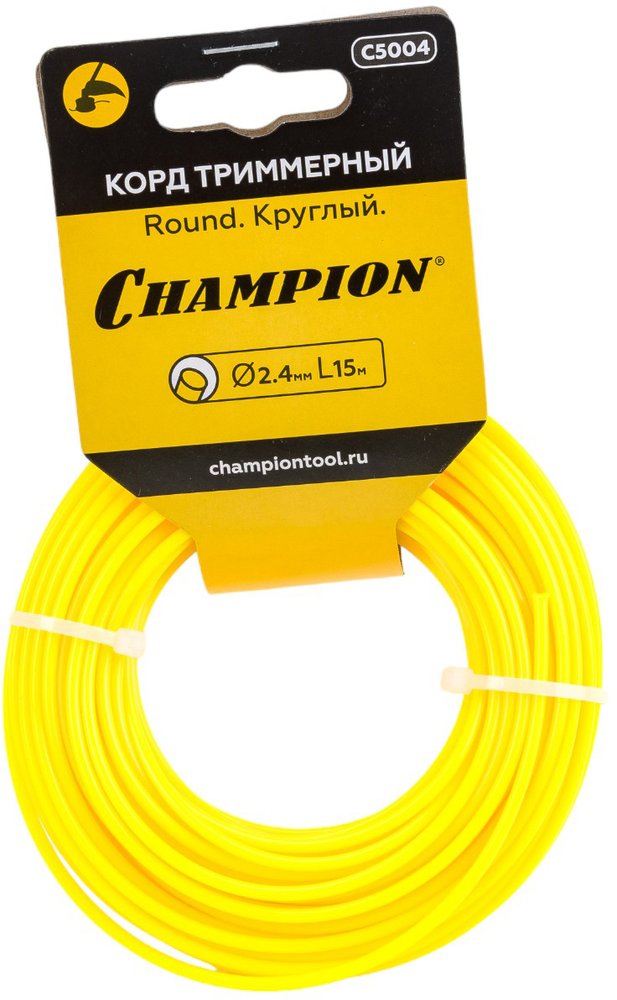 Корд триммерный Round (2.4 мм, 15 м, круглый в мотке) Champion C5004