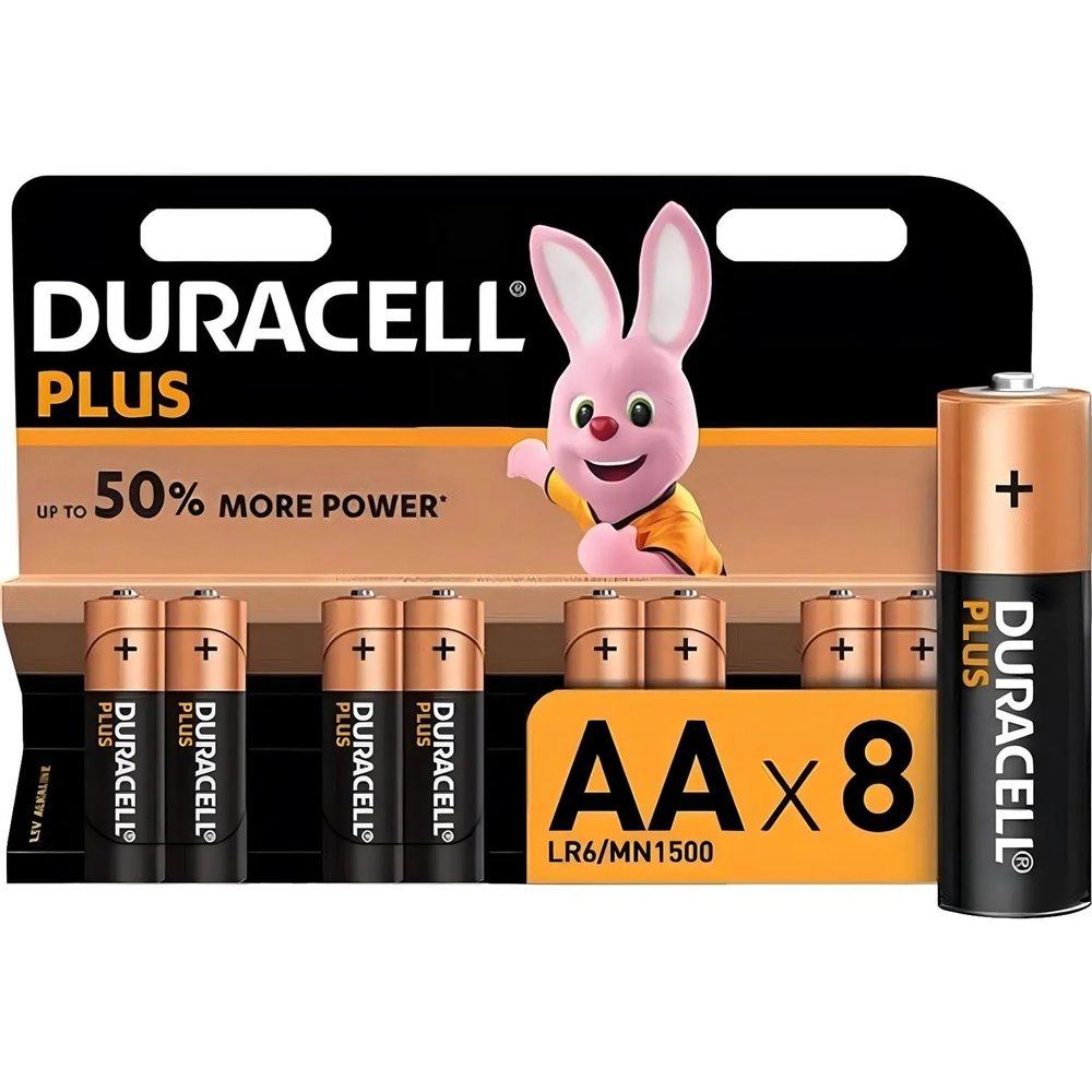 Батарейка DURACELL PLUS AA BL8 (8шт/уп)