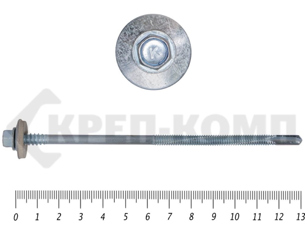Саморез для сендвич-панелей КРЕП-КОМП 6,3/5,5x130, 50 шт. сспк130мф