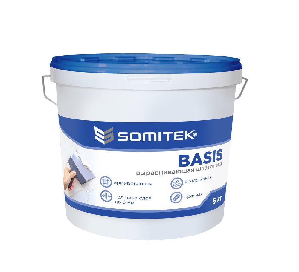 Выравнивающая шпатлевка SOMITEK BASIS 5 кг 36029