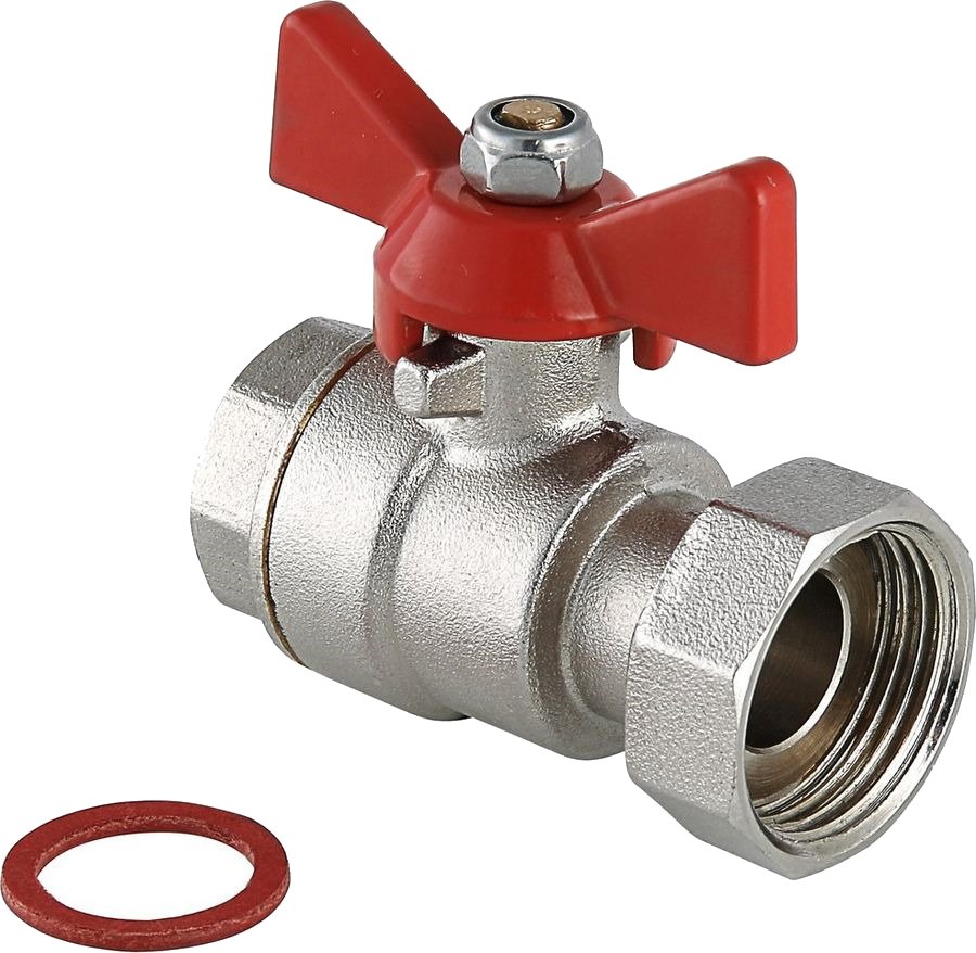 Шаровой кран Valtec с накидной гайкой 3/4'x1' внутренняя-внутренняя VT.241.N.0506