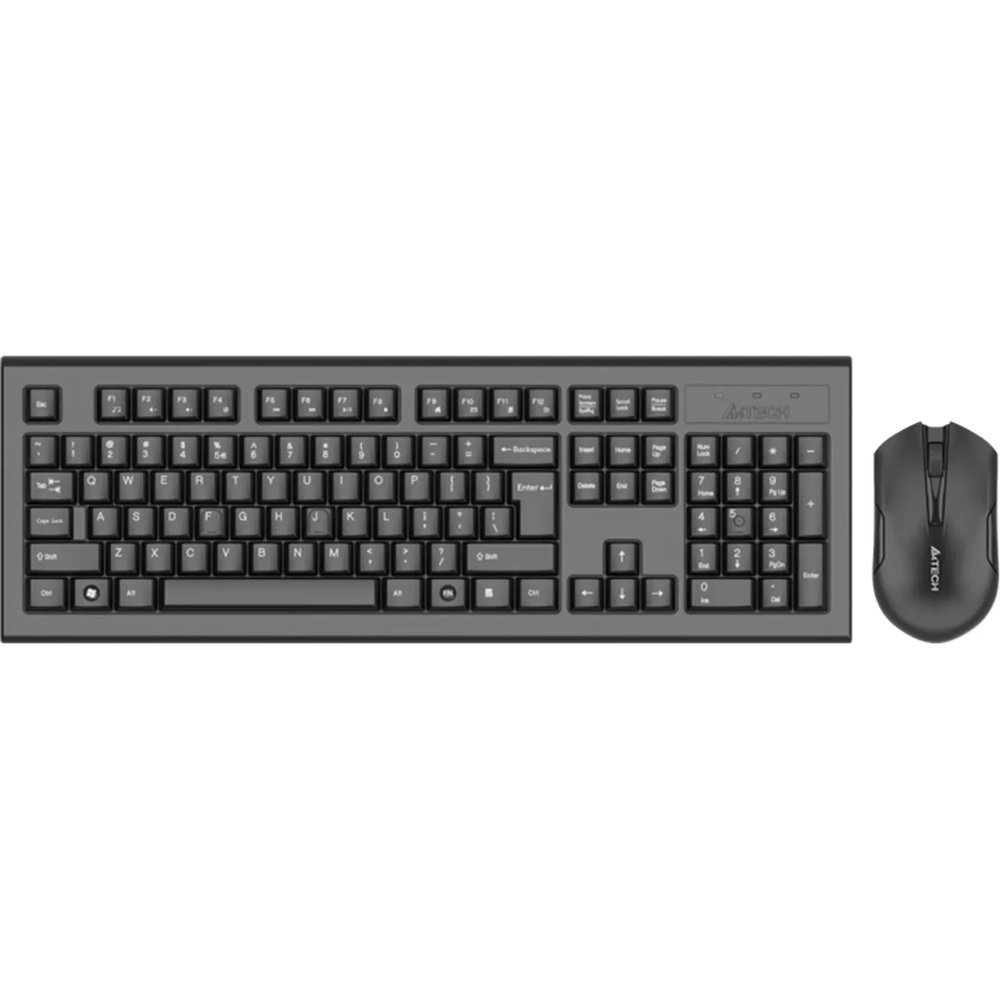 Набор клавиатура+мышь A4Tech 3000NS клав:чер мышь:чер/USB/WLS/Multimedia