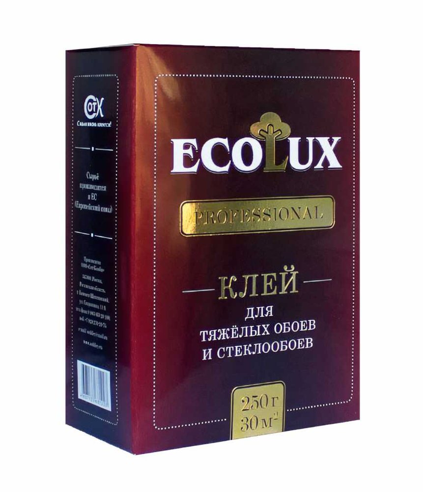 Клей для обоев ECOLUX PROFESSIONAL Стеклообои 250 г 4607133681227