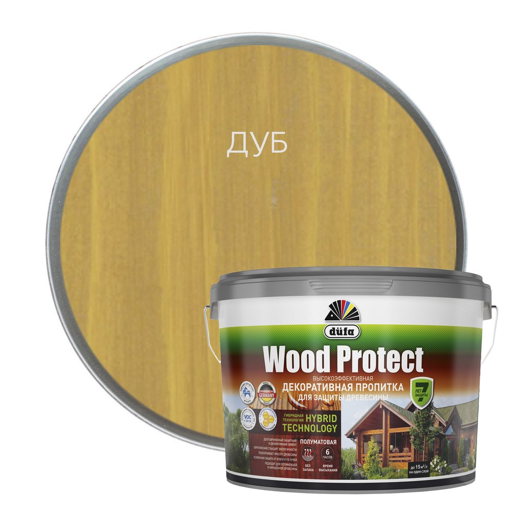 Пропитка Dufa WOOD PROTECT дуб, 9 л МП00-011079