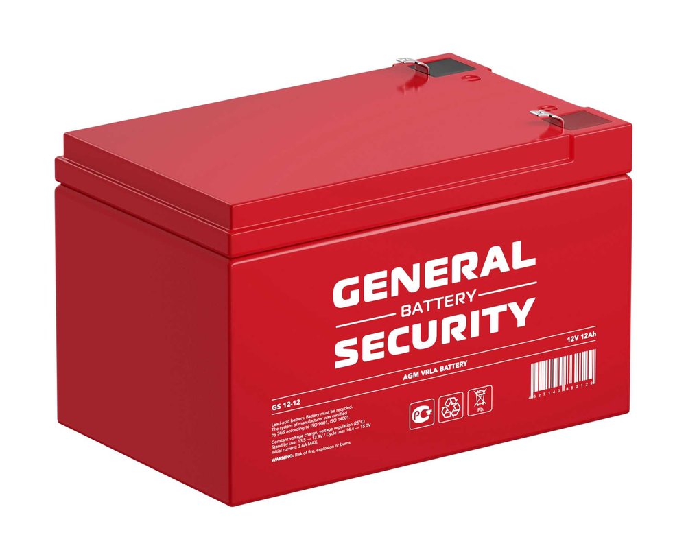 Аккумуляторная батарея General Security GS12-12 12В, 12 Ач УТ-00000508