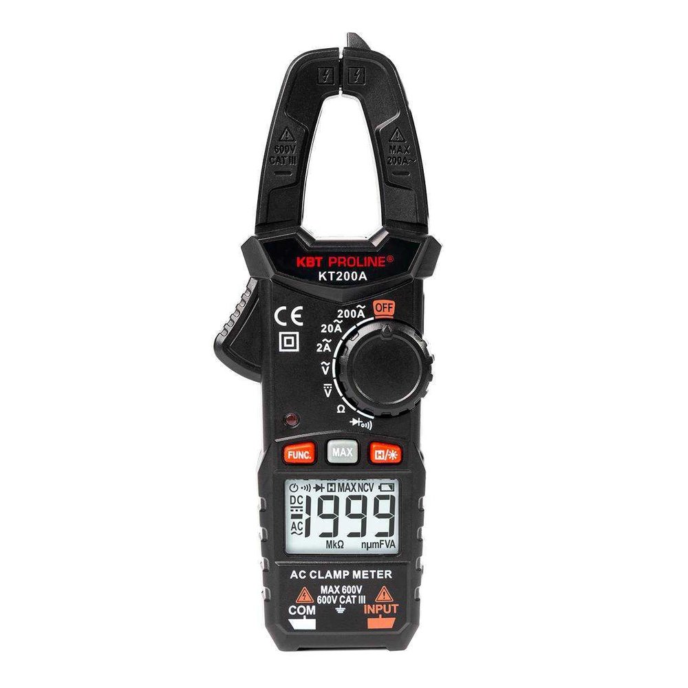 Токовые цифровые клещи КВТ KT 200A PROLINE 79129