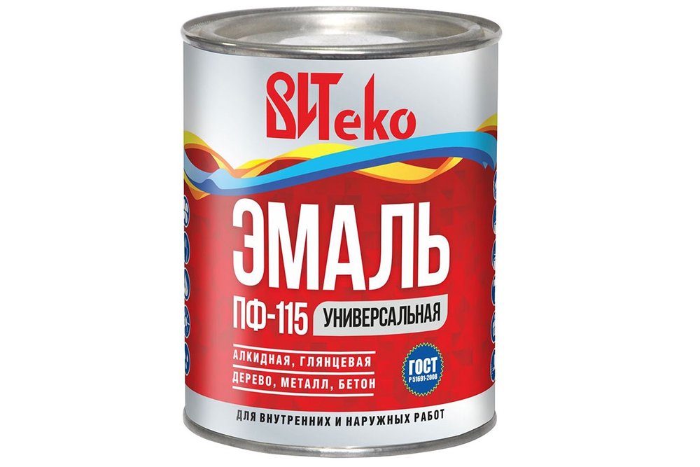 Эмаль Царицынские краски Витеко ПФ-115, черная, 0.8 кг 16093