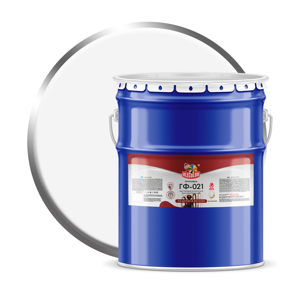 Грунтовка OLECOLOR ГФ-021 белый, 25 кг 4300009181