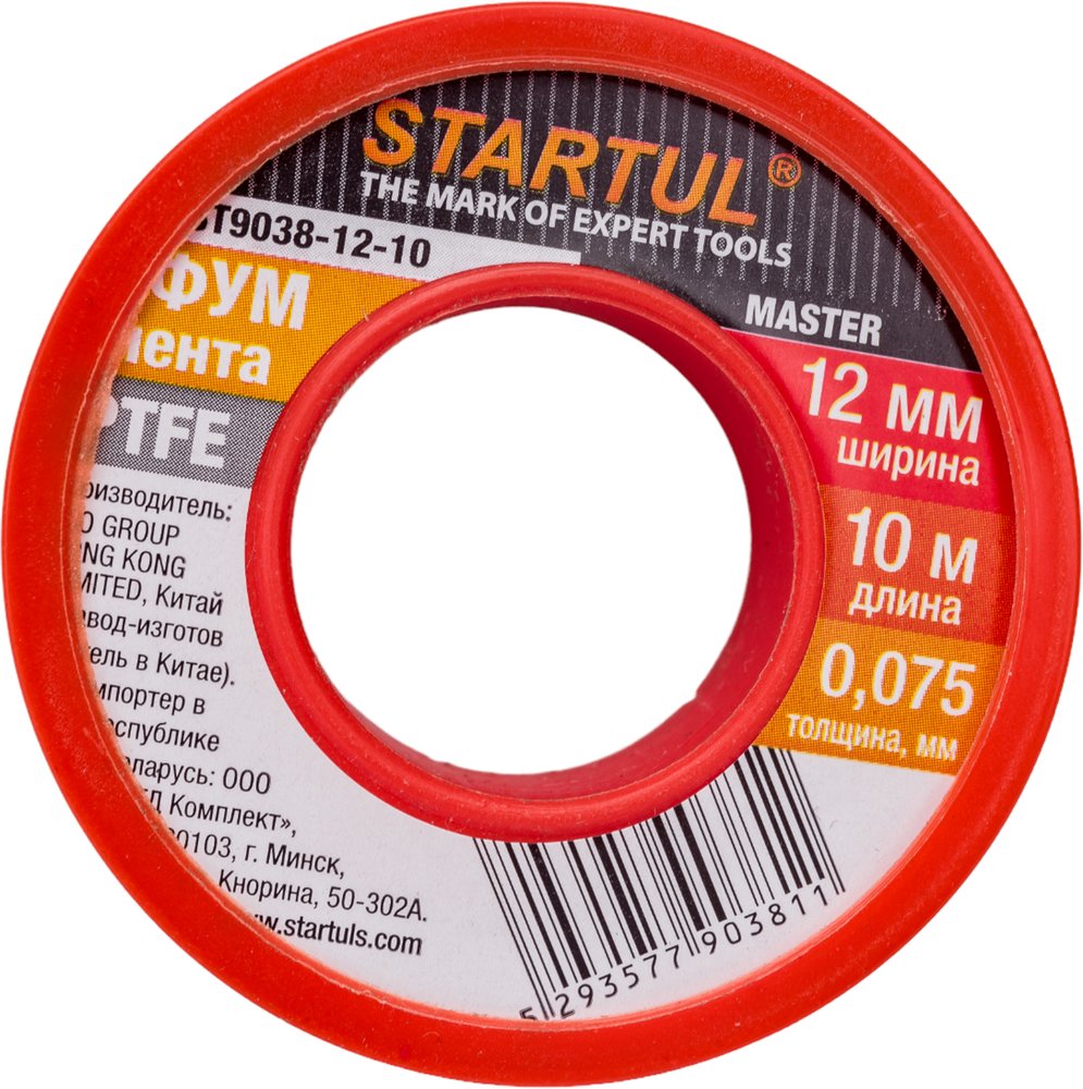 Фум-лента STARTUL PTFE Master 12 мм х 10 м ST9038-12-10